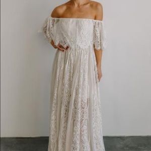 Baltic Born Caroline Lace Maxi Dress in Off White